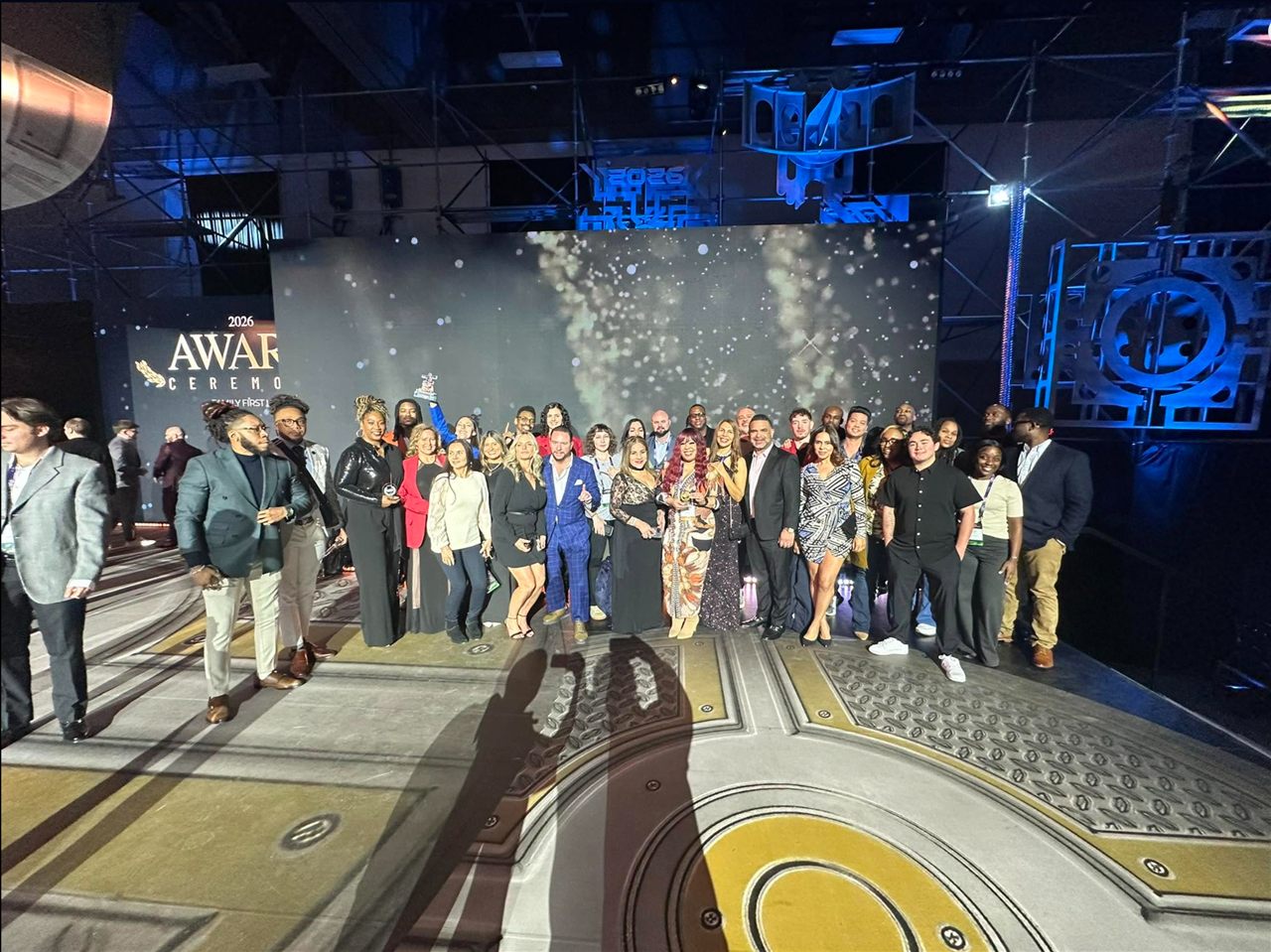 Awards night with the team